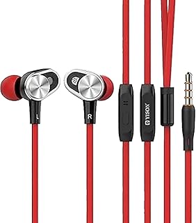 Celebrat Yison Cx620 Plastic Wired Earphones With Modern Design And Microphone - Red Headphones Headset