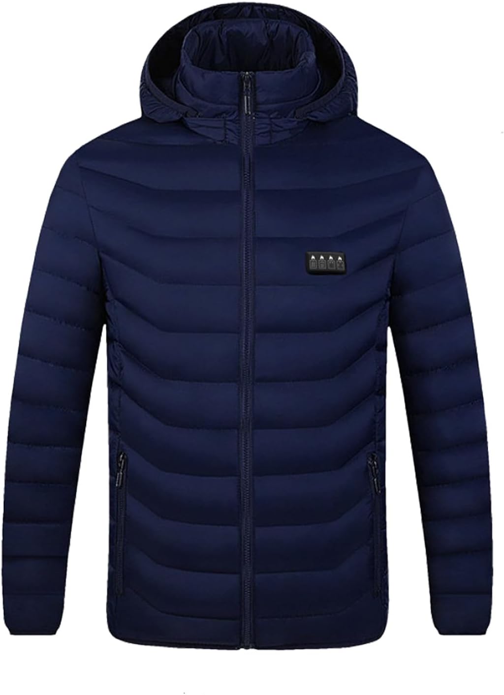 SUWBMHWE Puffer Jacket Men Warm Winter Coats for Puffy Vest Travel Down with Hood Men's Jackets & Blue Black Coat Mens Light
