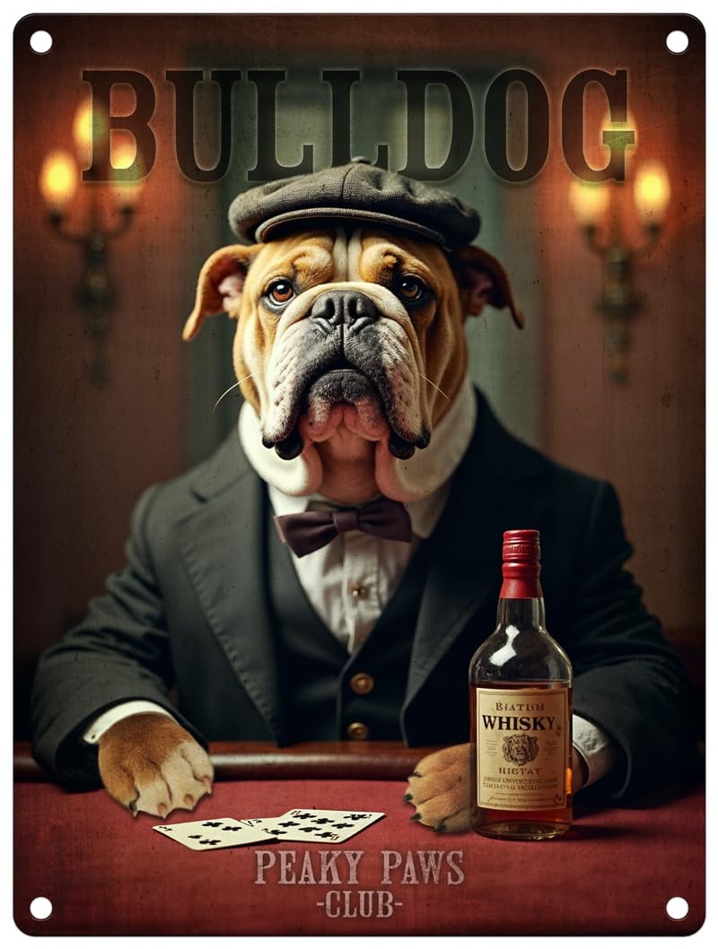The Original Metal Sign Bulldog Small (150 X 200Mm) Metal Sign - Peaky Paws Club