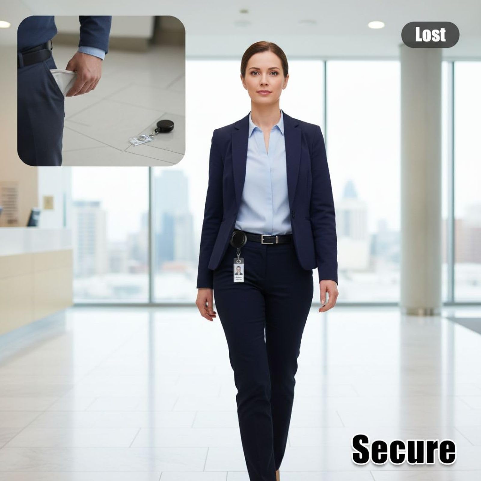 100 szt. kołowrotków do identyfikatora, czarne, chowane uchwyty na identyfikatory ze sznurkiem 66.0 cm, obrotowy klips krokodylkowy o 360°, plastikowe etui na wizytówki do biura, szpitala i innych
