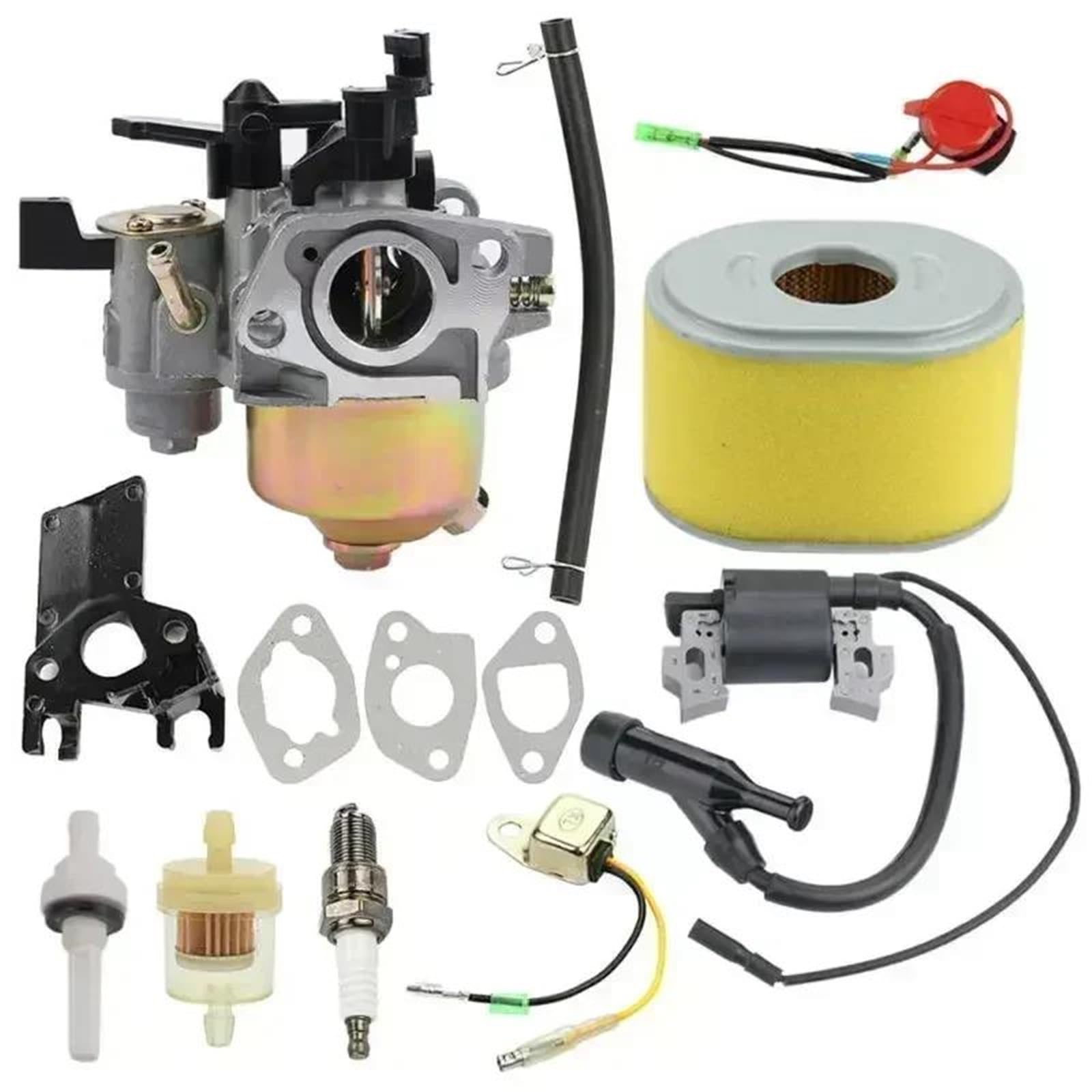 Carburadores coche Kit De Juntas Bujía Para Interruptor Tubo Aceite Filtro Aire Carburador Cortacésped Para GX 160 Gx110 Para Gx120 Gx140 5HP 6 Carburetor Carburador Motores