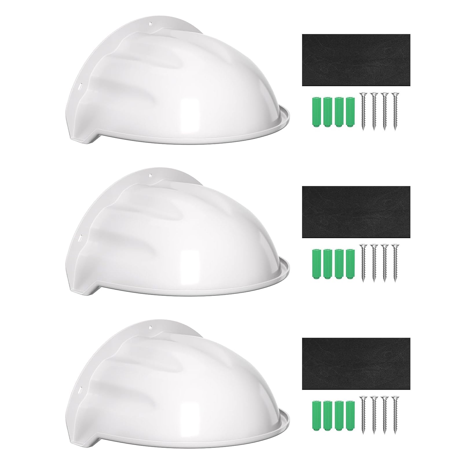 Copertura universale per telecamera di sicurezza, protezione da sole e pioggia – tetto protettivo resistente alle intemperie per telecamere a cupola/proiettile, campanelli e altro (3 X bianco)