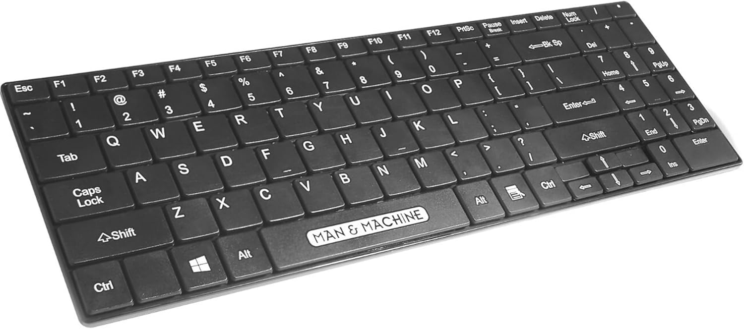 Man & Machine Its Cool Keyboard, Washable- Black