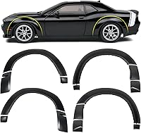 VLINCAR Fender Flares for Dodge Challenger SXT GT 2015-2021 - Front Rear Wide Body Wheel Arches ABS Easy Bolt-On Install