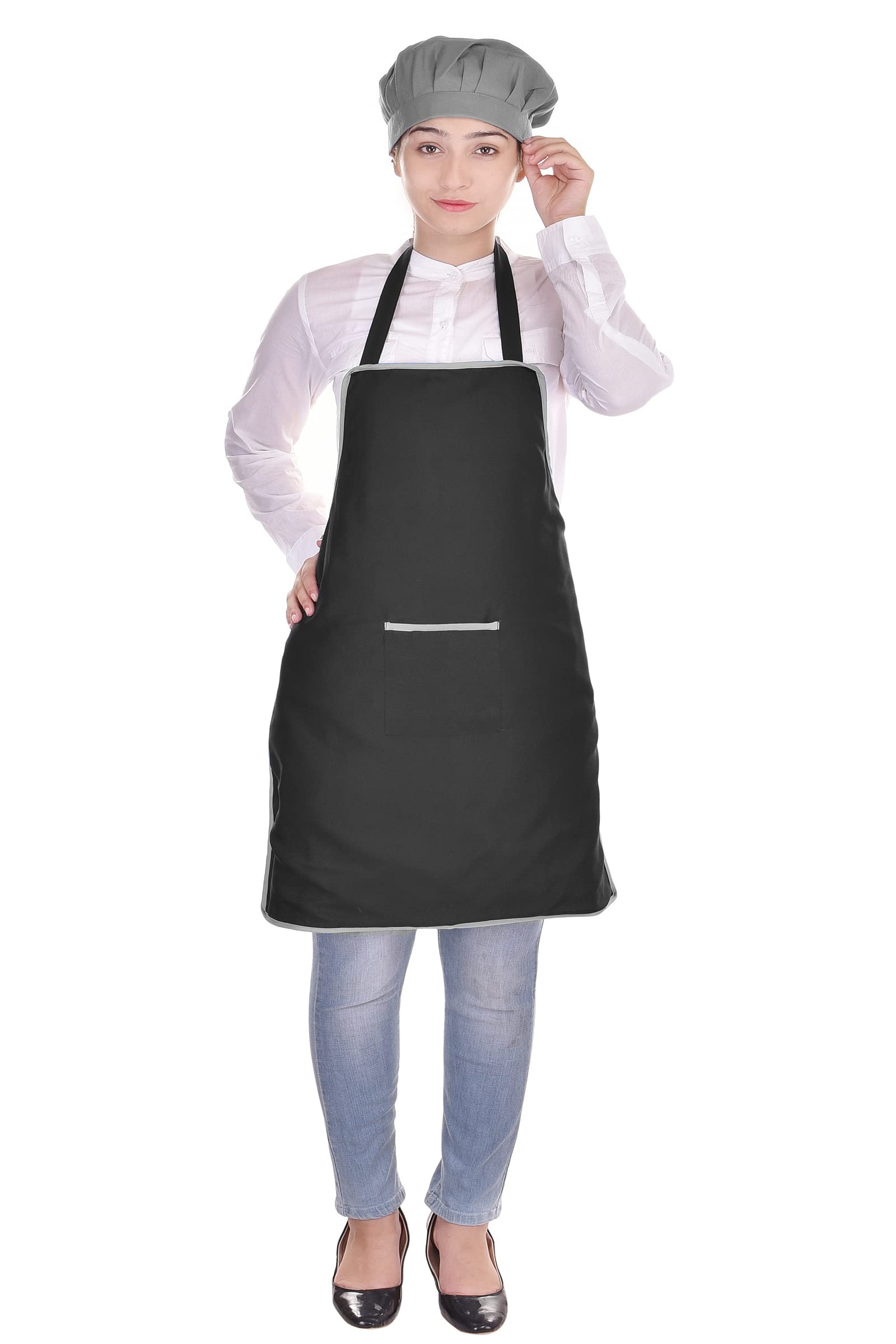 Switchon Polyester Waterproof Free Size Apron With Cap-Proudly Made In India (Black-Grey) (B0BVBY53LN) Amazon Price History, Amazon Price Tracker