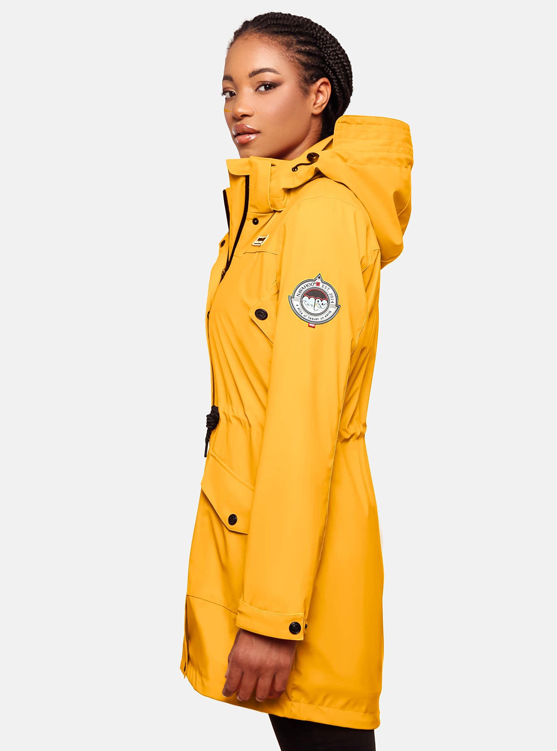 Navahoo Damen wasserdichter gefütterter Regenmantel Deike XS-XXL