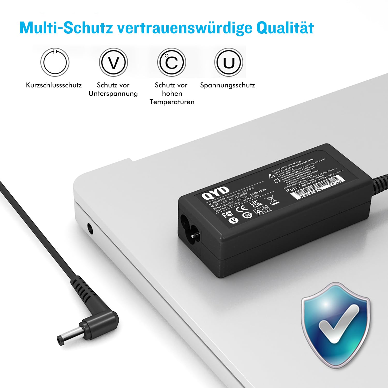 KFD 19V 2,1A Monitoroplader – Voor ASUS, Philips En BenQ, Met Eurostekker, 48W