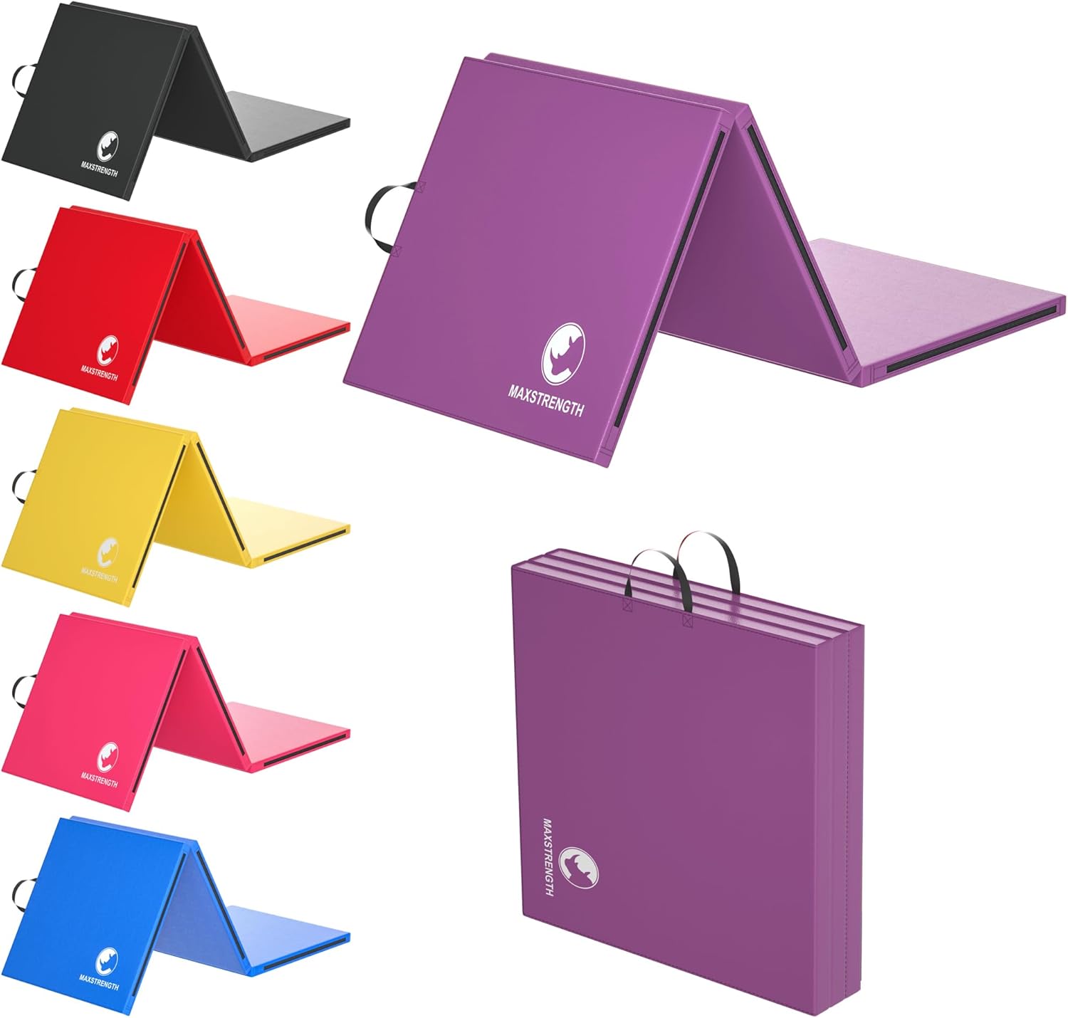 Max Strength TriFolding Extra Thick Yoga Mat NonSlip Exercise Mat