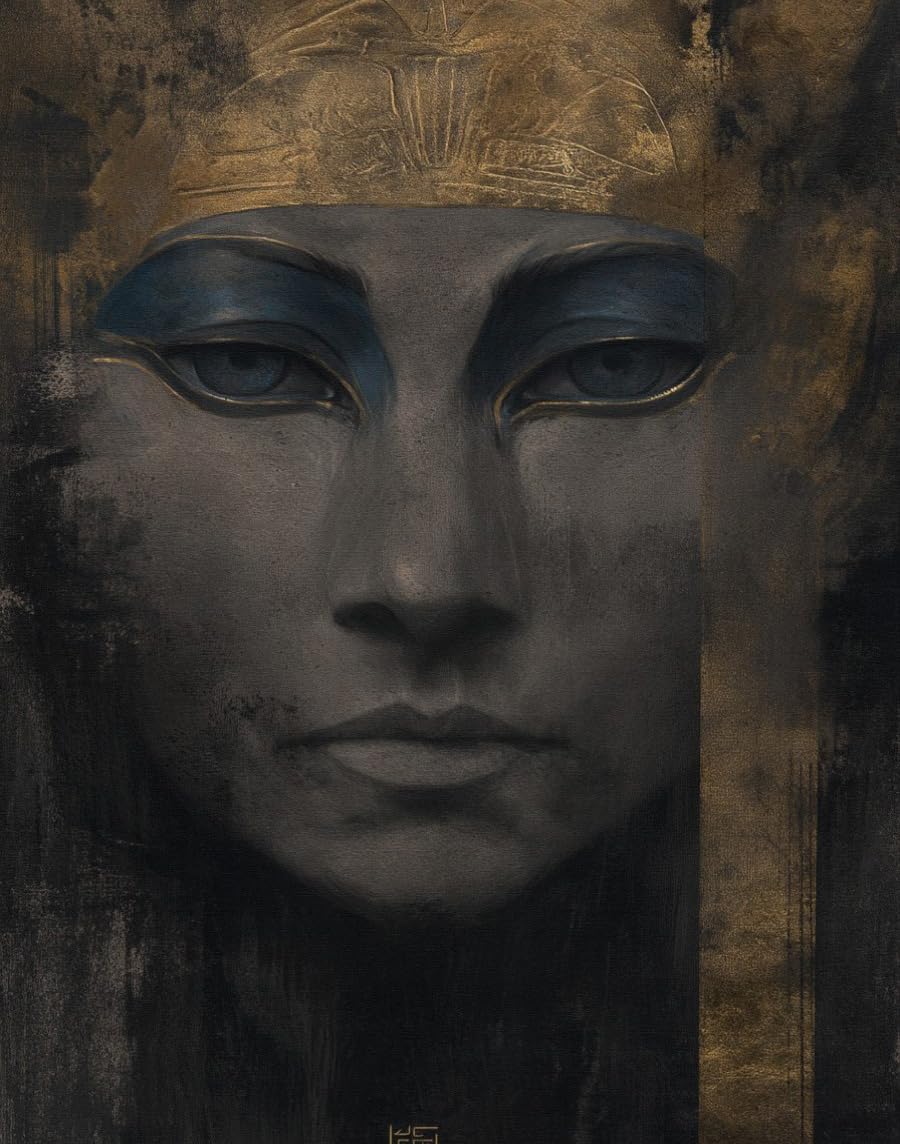 WANGWANGMIAO Paint by Numbers for Adults -Egyptian Beauty-Painting by Numbers for Kids,Oil Number Painting Kits for Home Wall Decor，20x16inch，Without Frame