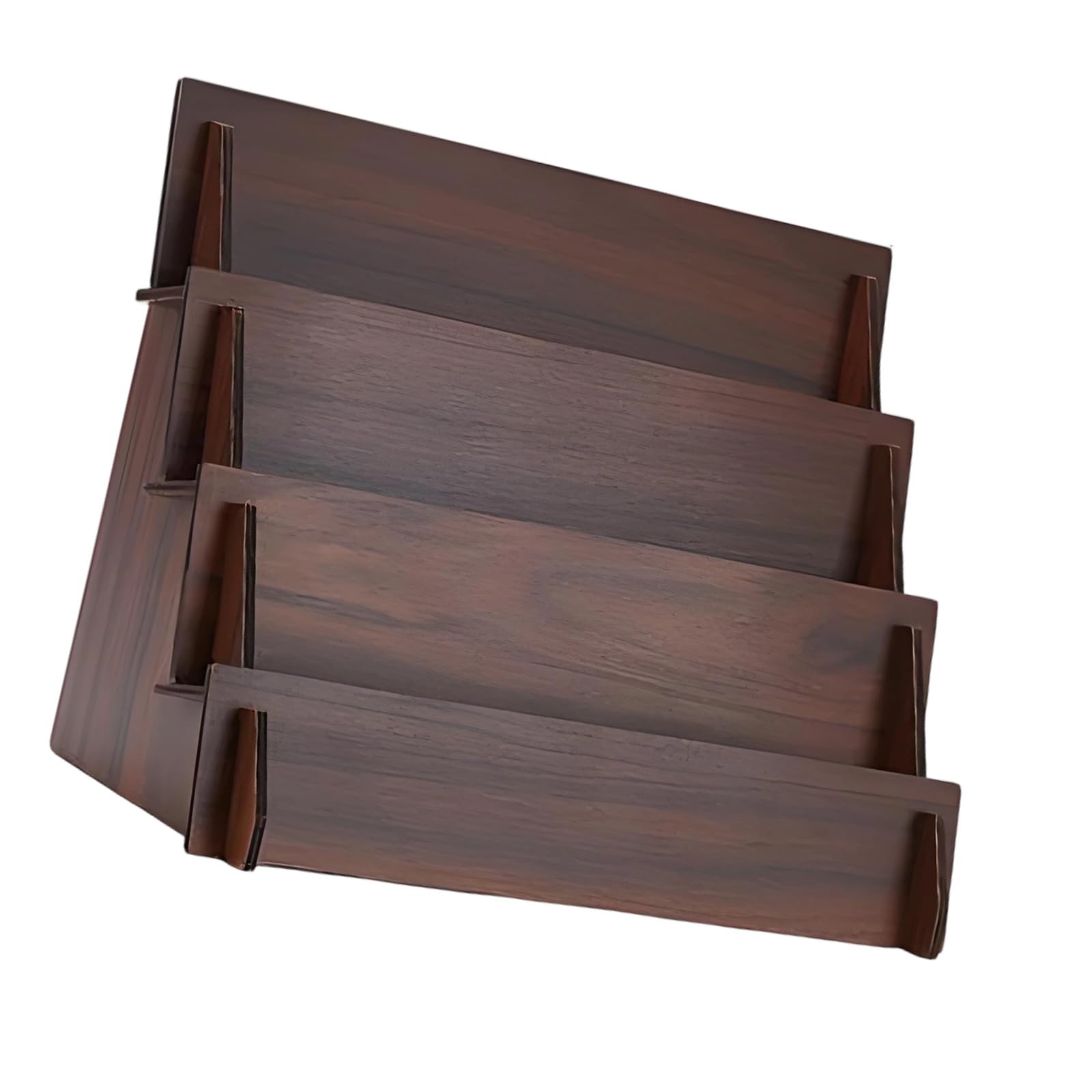 Xinsheinelry Handcrafted Wooden Staircase Shelf for Efficient Card and Small Item Organization Desktop Storage Rack