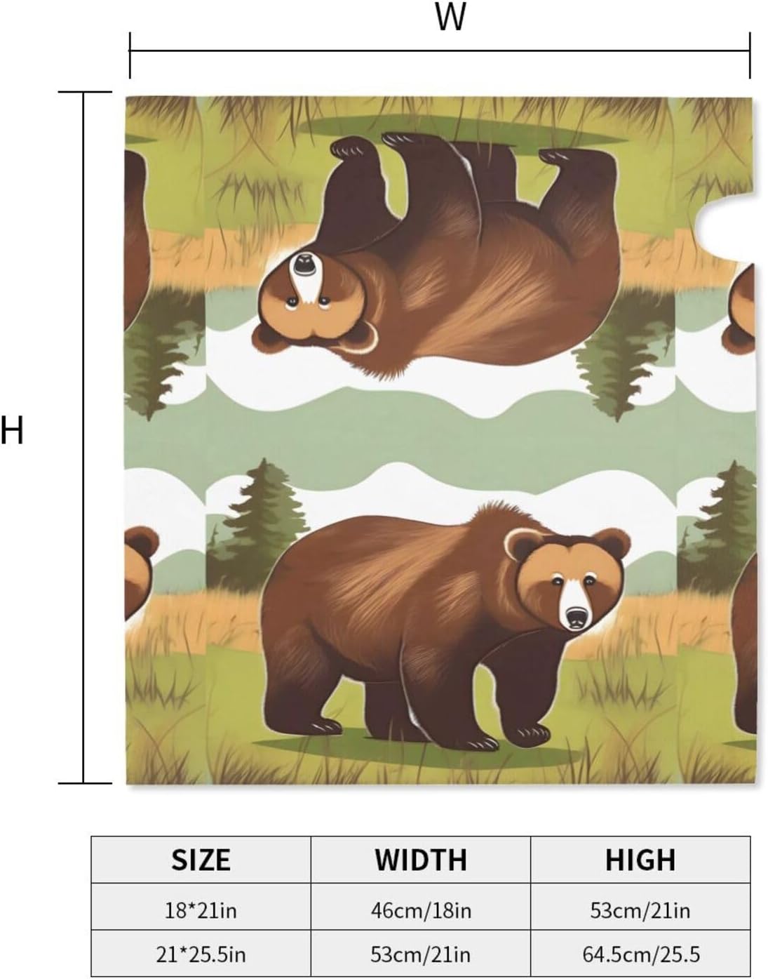 Brown Bear Walking Letterbox Protector with Magnetic Stripe for Outdoor Patio Decoration Christmas Housewarming Gift 25.5x21 in