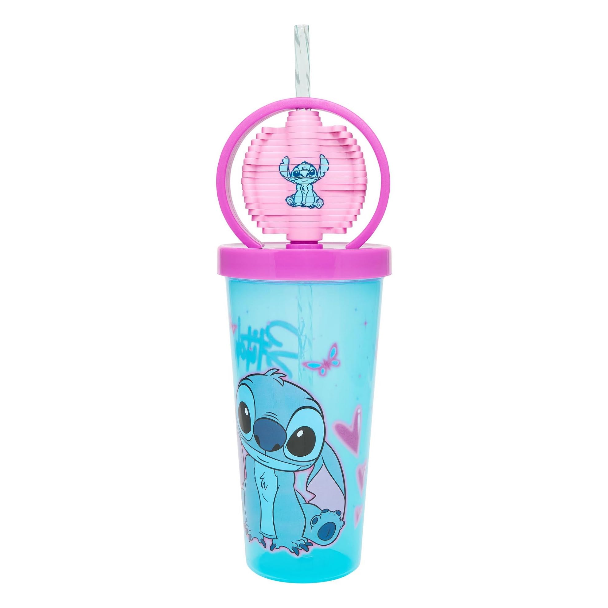 Disney Fidget Spinner Tumbler with Straw & Lid for Kids - Sip, Spin, Smile!