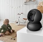 TP-Link Tapo 2K Pan/Tilt Indoor Security Camera for Baby Monitor, Pet Camera, Motion Detection & Tracking, 2-Way Audio, Cloud & SD Card Storage, Works w/Alexa & Google Home, Black, Tapo C211