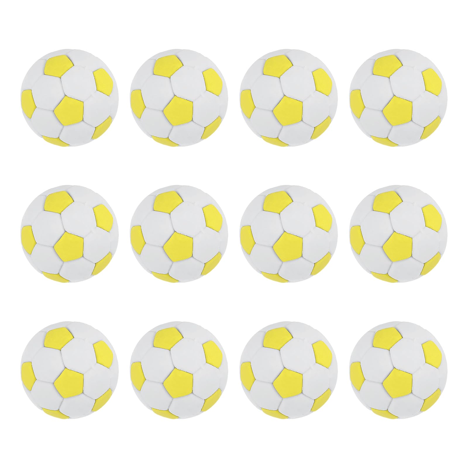 PATIKIL 3D Sports Balls Erasers, 12 Pcs Fun Football Pencil Erasers, Small Ball Pencil Rubber Take Apart for Classroom Prizes Reward Party Favors Boxes Gifts Bag Stuffer, Yellow