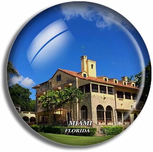 Imanes de cristal para nevera Miami Florida, Estados Unidos recuerdo de viaje divertido pegatina para regalo decoración del hogar oficina pizarra
