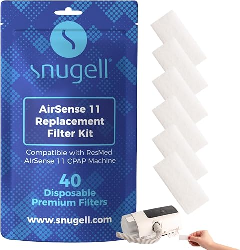 Vista 6 de Snugell Filtros CPAP desechables Resmed AirSense 11 – Paquete de 52 – Compatible con máquinas AirSense 11 – Filtración superior, diseño fácil