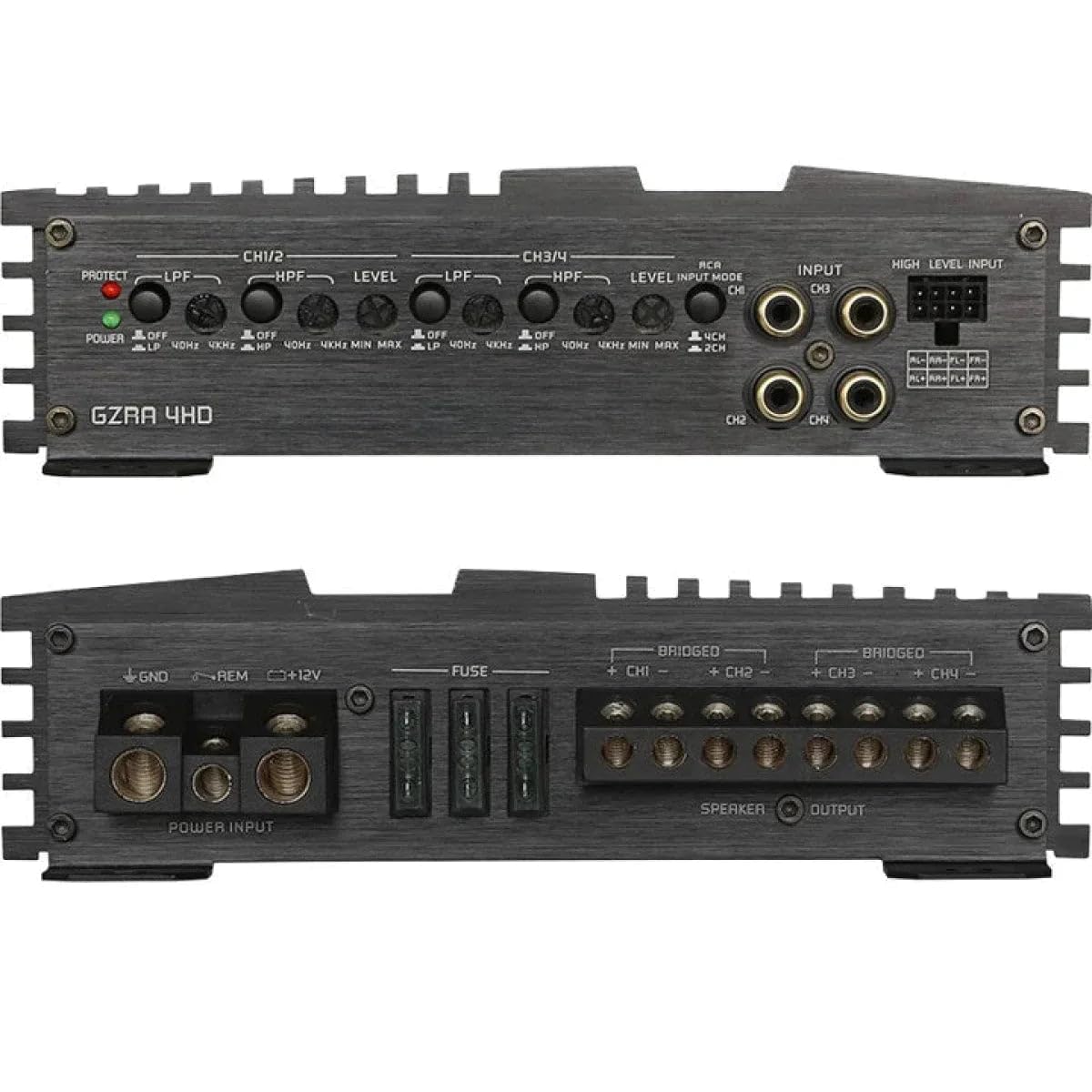 Ground Zero GZRA 4HD - 4/2-Kanal Endstufe mit 1400 Watt (RMS: 1100 Watt)