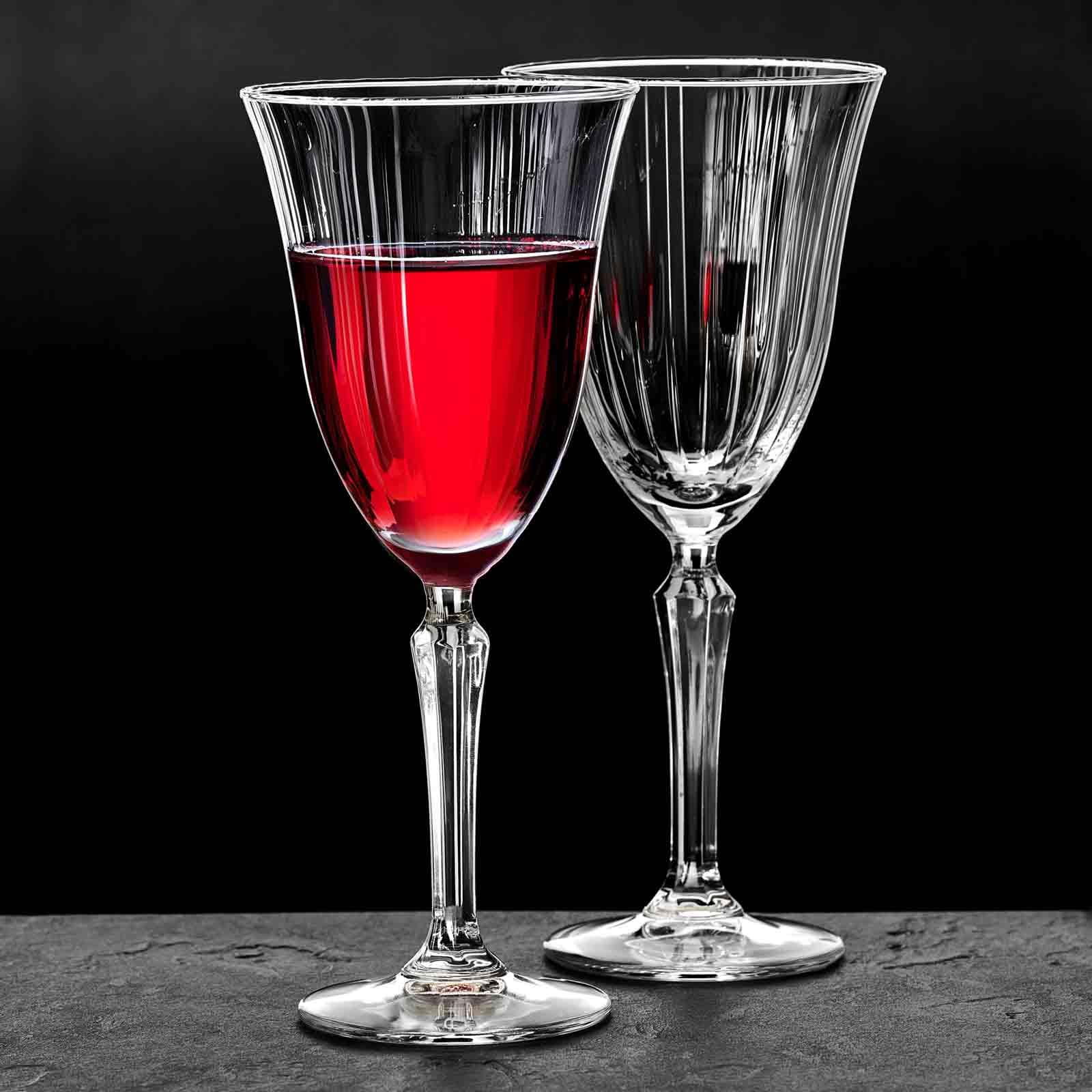 Ritzenhoff & Breker Perpetuo Gläser-Set 12-teilig | Wein-, Sekt- und Wassergläser für 4 Personen | Art-Déco-Look | Glas | Spülmaschinenfest | Klar