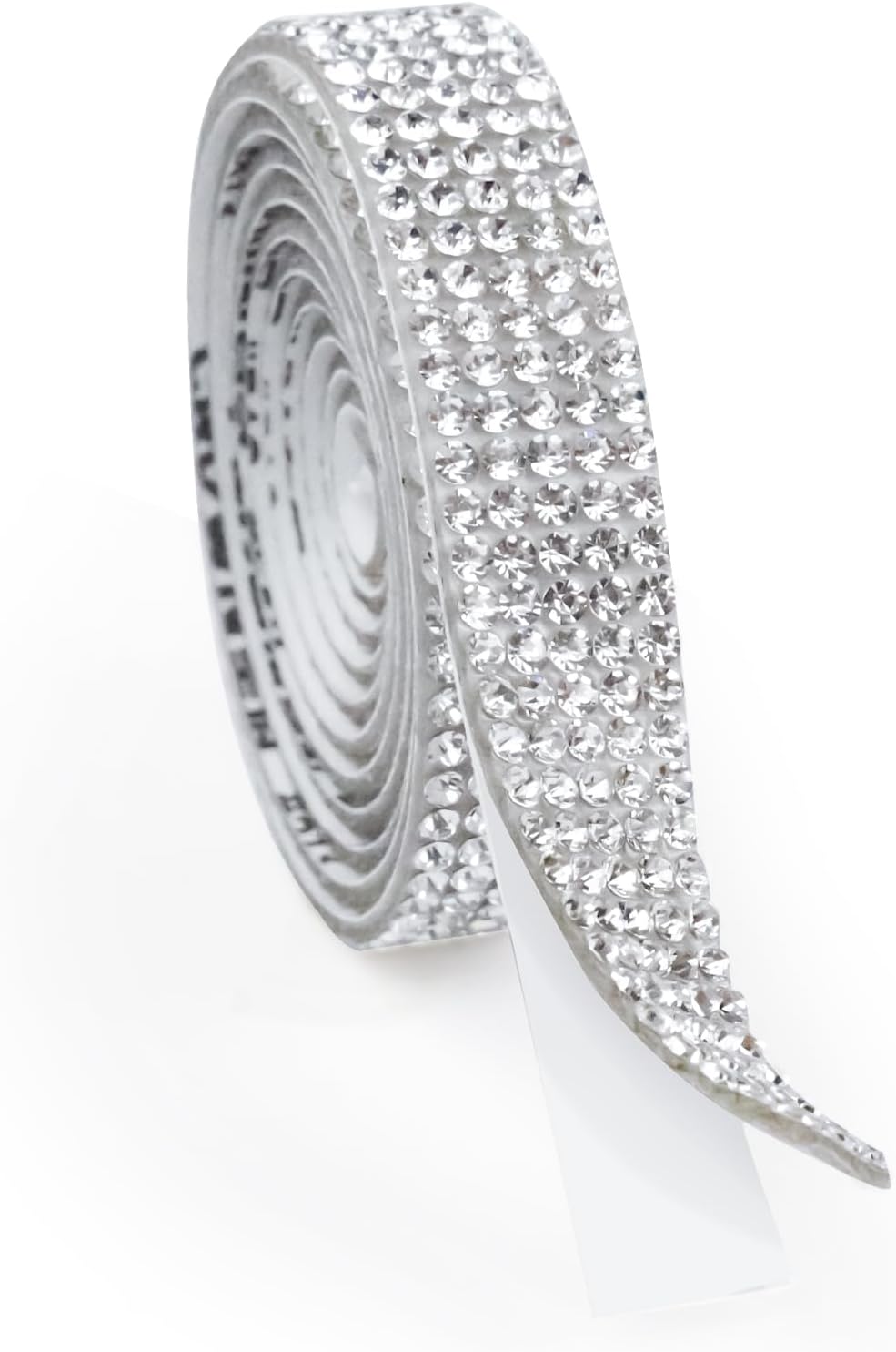 Amazon.com: 4 Row Silver Acrylic Rhinestone Diamond Ribbon Trim Banding ...