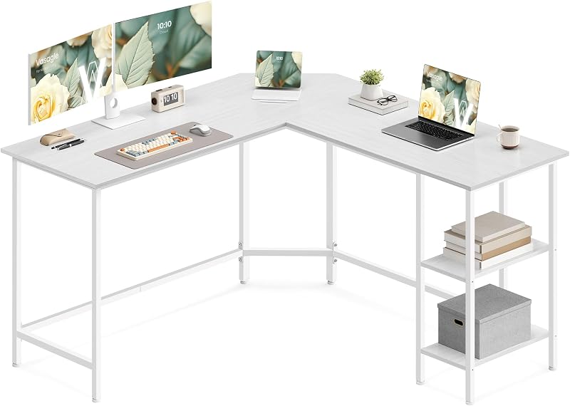 VASAGLE Mesa de Computador, Escrivaninha para Escritório, para Estudo, Quarto, Sala de Estar, BRLWD072W44V2
