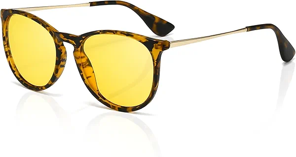 SUNGAIT Premium Vintage Round Sunglasses for Women Men Classic Retro Trendy Style