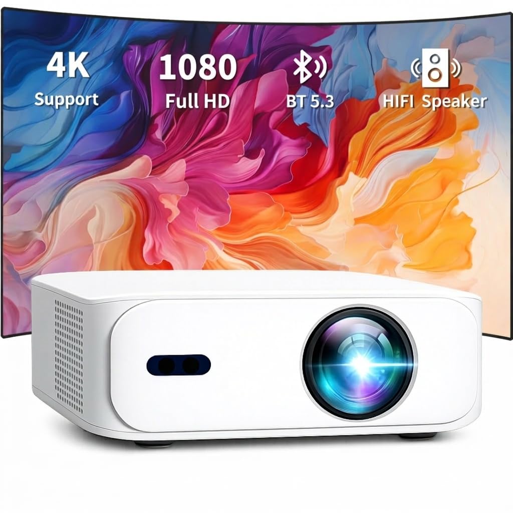 BOSS A5 Portable Projector | 1920 × 1080 Full HD | 4000 Lumens | Android OS, Wi-Fi & Bluetooth | HDMI, USB, Remote Control | Ceiling & Floor Mount | 3.6m Screen |-image-31