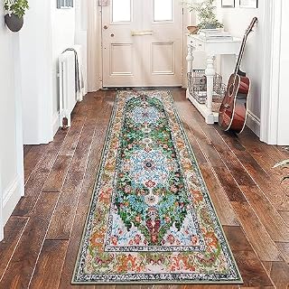 SHACOS Persian Runner Rugs for Hallway 60 x 180 cm Non-slip Kitchen Runner Mat Low Pile Hallway Runner Rug Washable Rug Carpet Runner Floor Mat for Kitchen Hallway Entrance