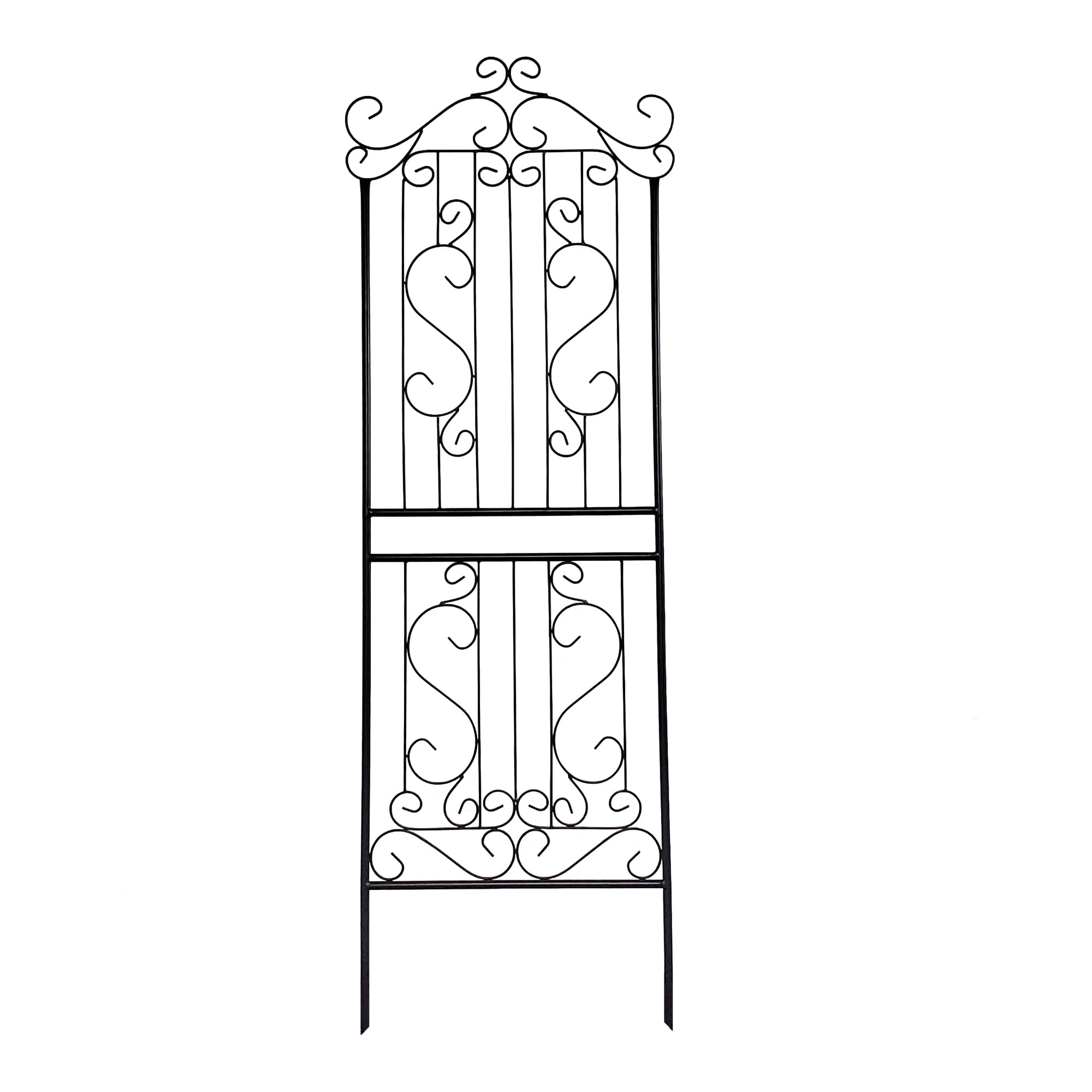 SCENDOR Trellis for Climbing Plants 70.8" H x 24.5" W Set of 1 Metal, Decorative Trellis Panels for Climbing Outdoor Plants, Vegetables, Vines, Flowers