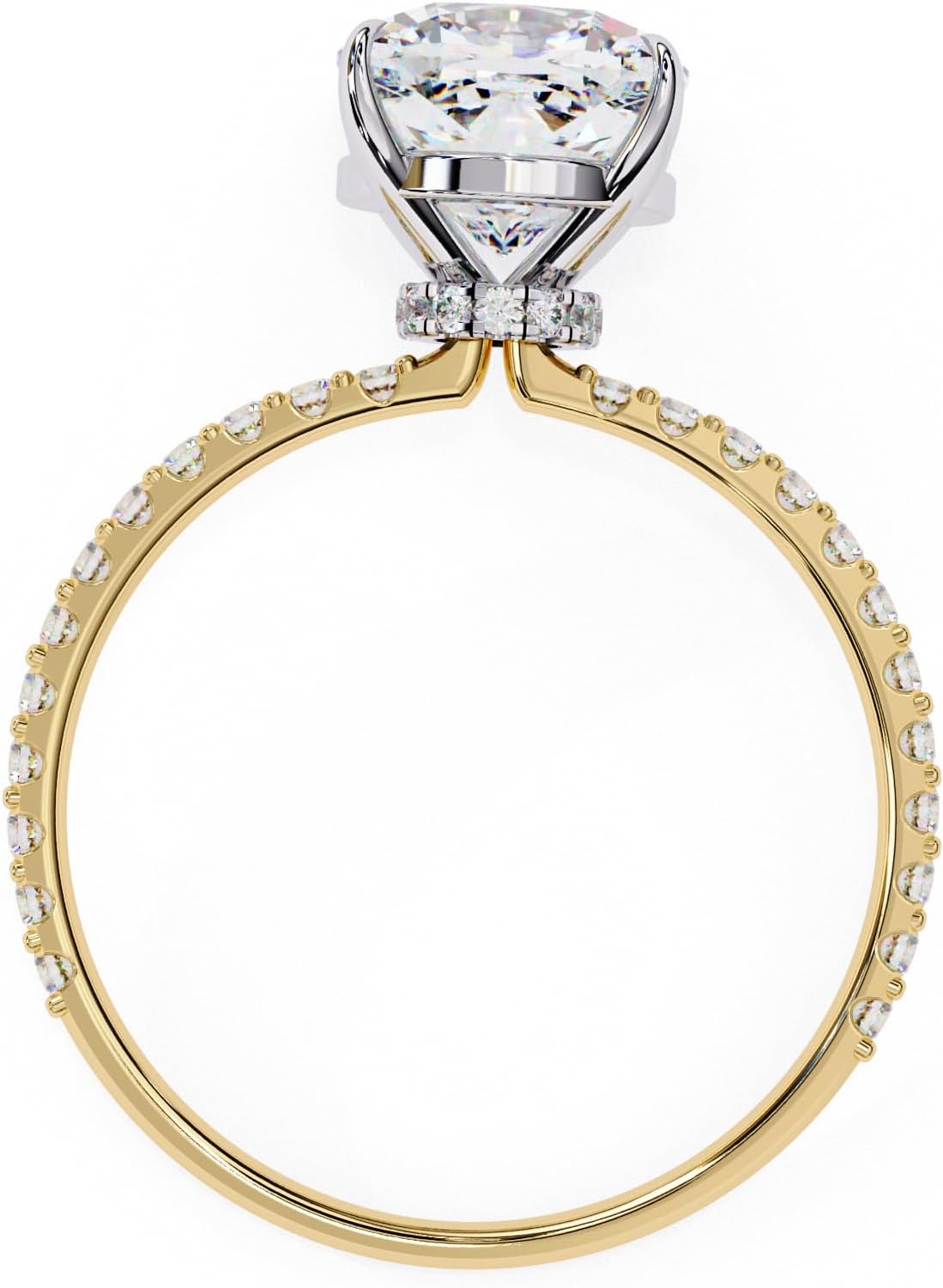 1-5 Carat Cushion & Round Cut Moissanite Diamond Engagement Ring 10k 14k 18k Gold & 925 Sterling Silver Iyraid Halo Moissanite Ring Christmas Gift For Her