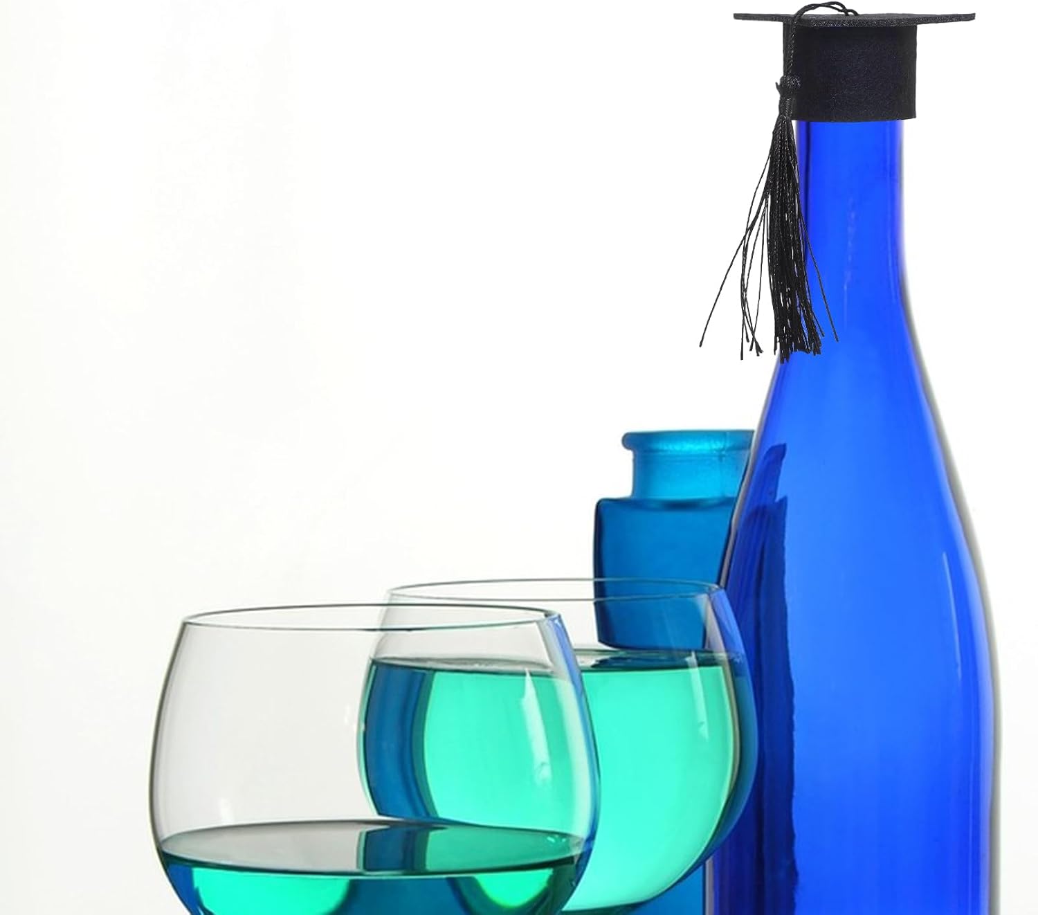 LIFKOME 20Pcs Mini Graduation Cap Bottle Toppers Graduation Party Decorations for Wine Bottles and Celebrations - Image 5