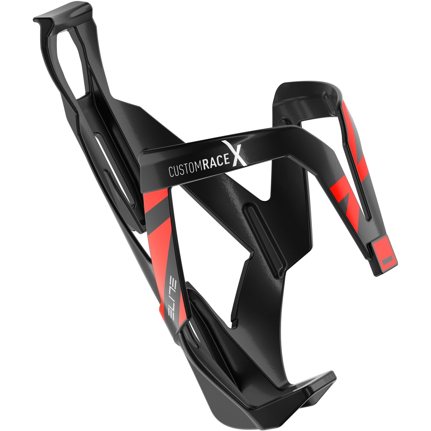 Elite Unisex Black Custom Race X Resin Bottle Cage In And Red