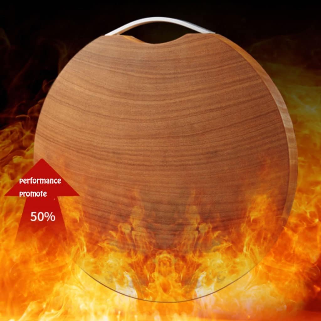 Kitchen Round Cutting Board Professional Double-Sided Cutting Board with Handle for Cutting Meat, Vegetables (33Cm)