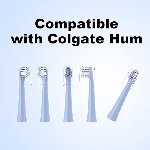 Miniatura 2 de CILGEWH Cabezales de repuesto para cepillos de dientes, paquete de 10 unidades compatibles con Colgate Hum Connected Smart Battery Head, 5 azules +