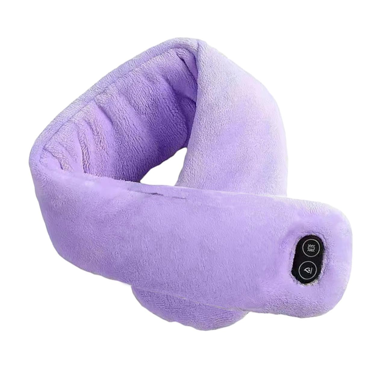 Abaodam Foulard Chauffant D'hiver Souple Violet, Écharpe Chaude pour Cyclisme et Activités Extérieures, Réglable 3 Niveaux de Température, Accessoire Hiver Confortable et Isolant