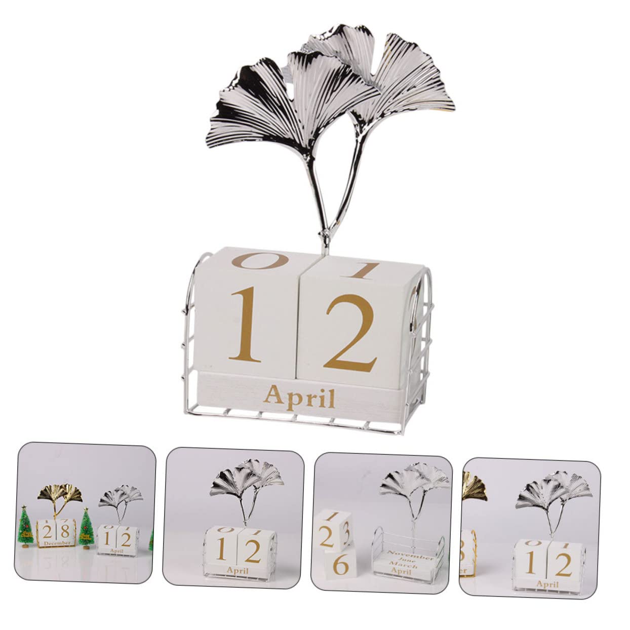 Calendario Perpetuo da Scrivania Calendario Blocchi Decorativo per Ufficio Dimensioni Compatte per Scrivania