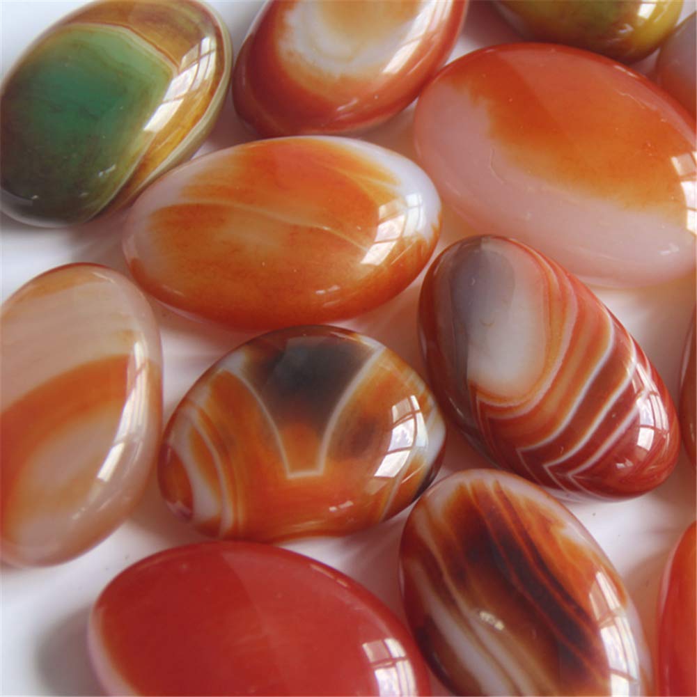Kieselsteine Dekosteine Dekogranulat Kies Flußkies Gerundet Mini Natürlich Steine für Garten Aquarium Gehweg Dekoration 1KG (Größe: 4-6CM/Rot)