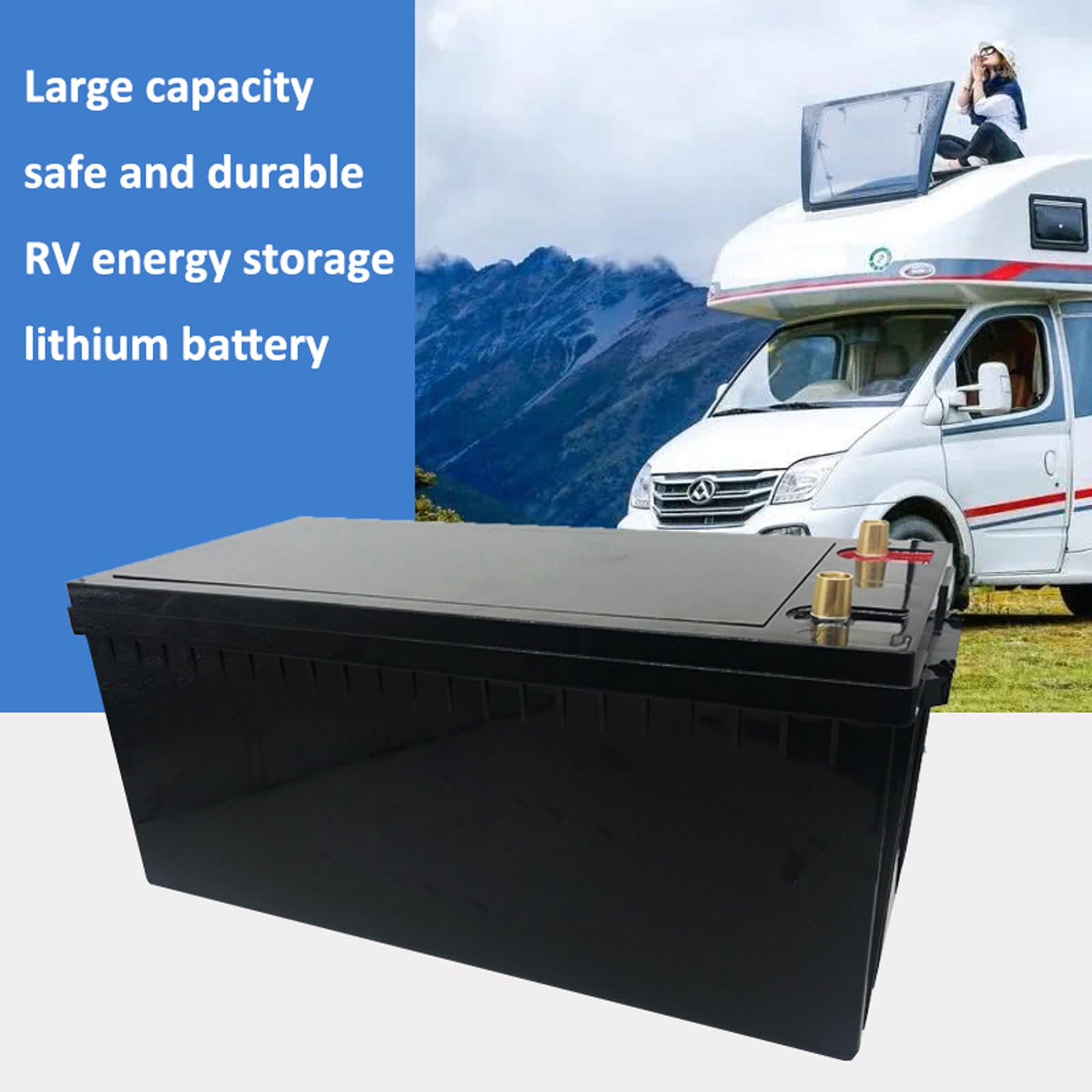 12.8V 50AH 80AH 100AH 200AH 300AH LiFePO4 Batteria 12 Volt Batteria Ricaricabile 3000+ Ciclo per Camper Campeggio Marino Solar Home off-Grid System Backup Power