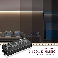 Vista 6 de EMITEVER Controlador LED regulable, 300 W CA 110 V-277 V a CC 24 V, atenuación 5 en 1: ELV/MLV/TRIAC / 0-10V / 1-10V / 10V PWM/potenciómetro