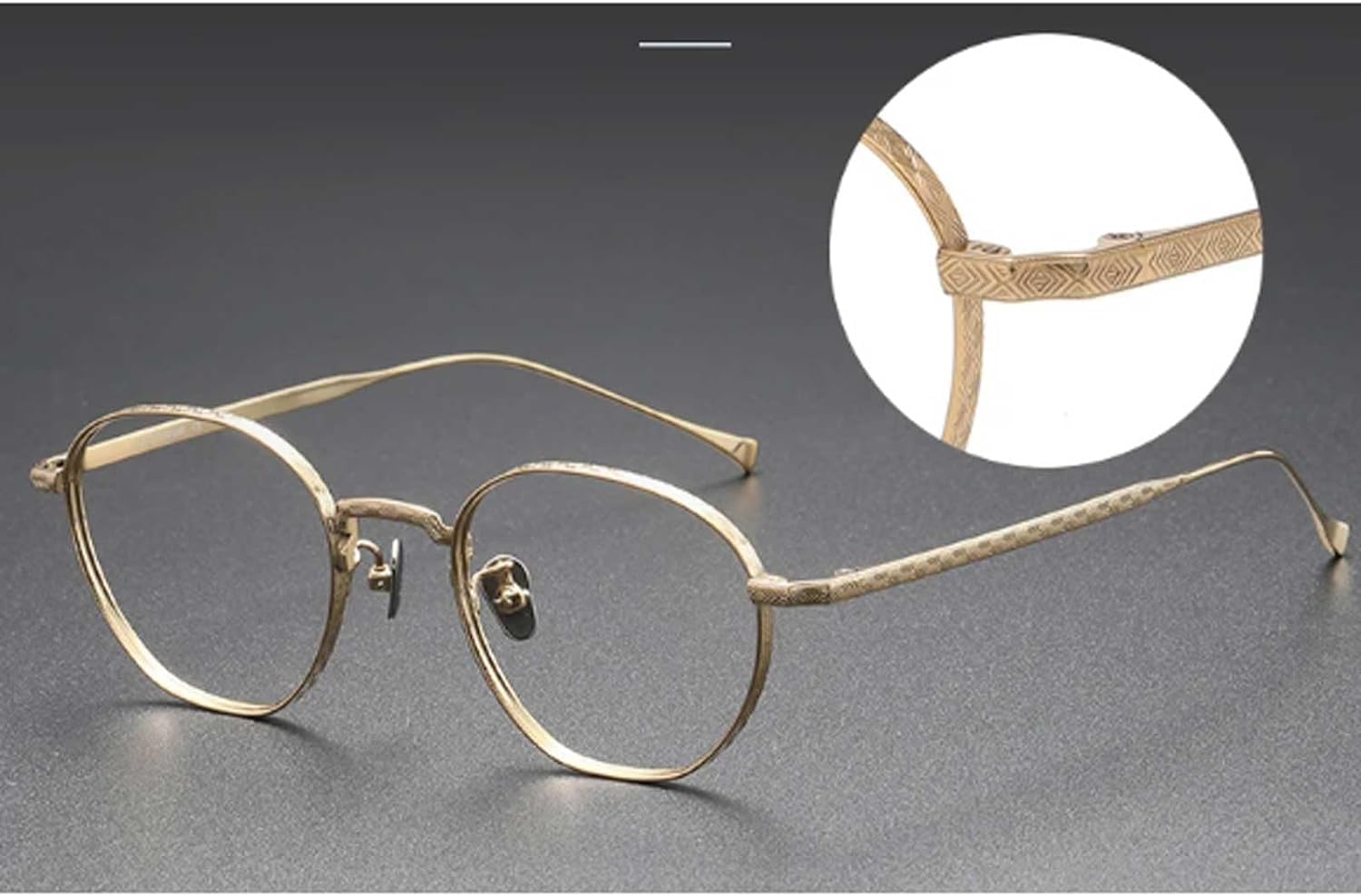 EYPKPL Runde Brillengestelle, Brillengestelle aus reinem Titan, ergonomisches Design, Brillengestelle für den täglichen Gebrauch, Brillen mit klaren Gläsern