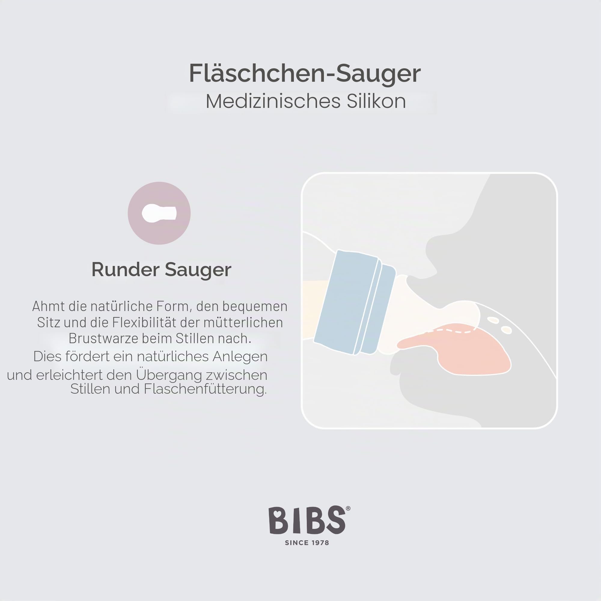 BIBS Babyflasche aus Kunststoff, 150 ml, 4-pack, Silikon-Sauger, Ivory