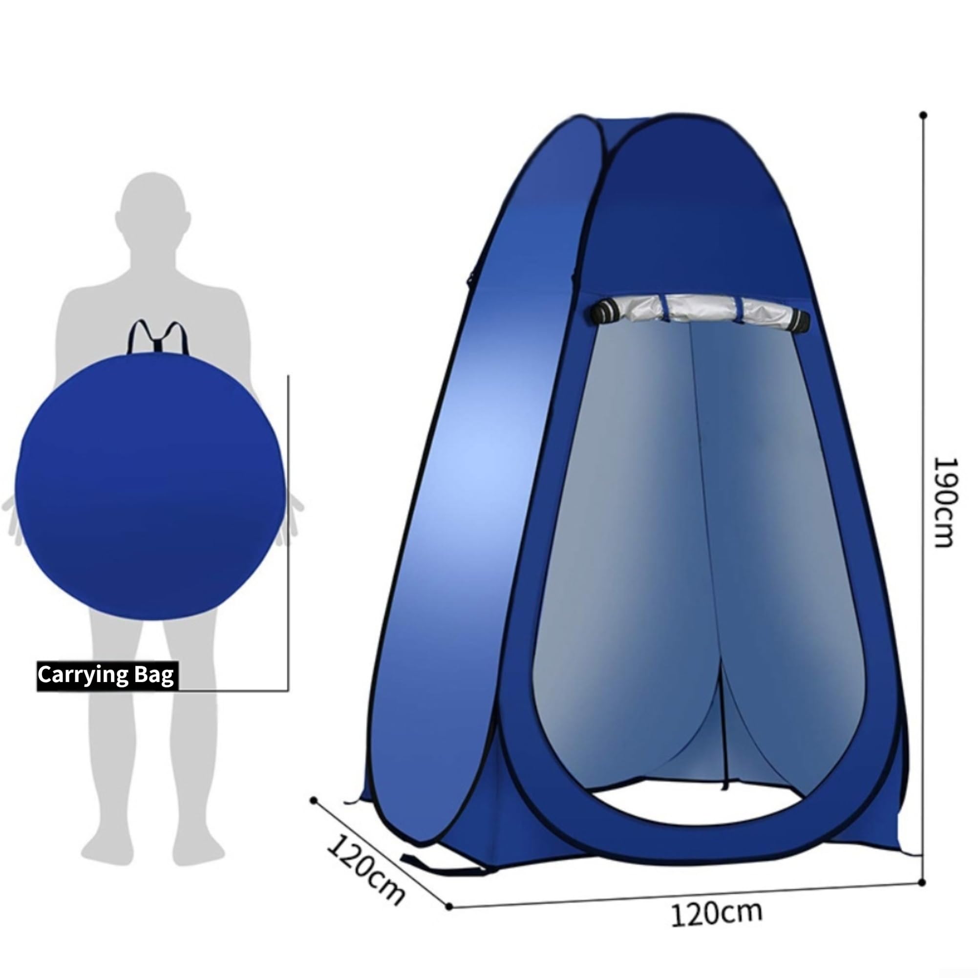 Vestuario de doble persona al aire libre de 150 cm de configuración rápida