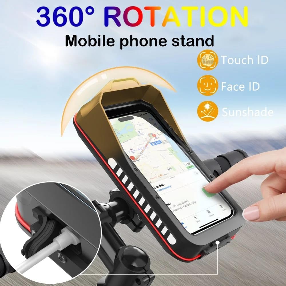 Supporto Manubrio Universale Per Bici Scooter Porta Cellulare Impermeabile Per Motocicli Biciclette Per Dispositivi 4.7 A Pollici