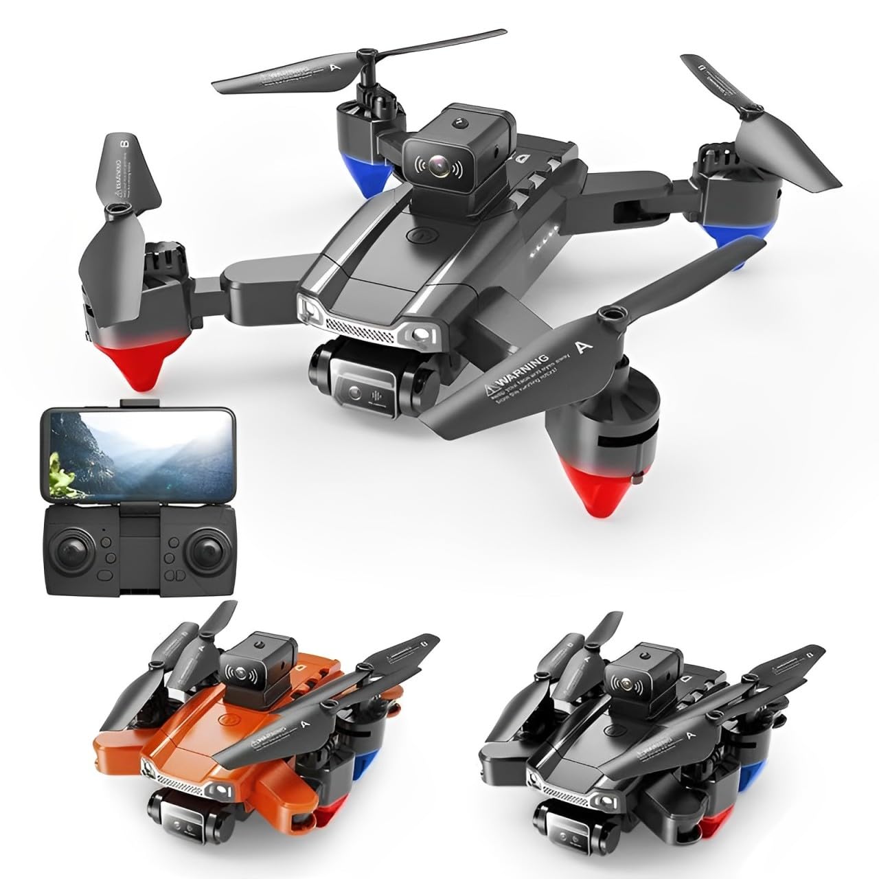 HILLSTAR Foldable Remote Control Obstacle Avoidance Drone with Dual Camera HD Wide Angle Lens Optical Flow Positioning with 1800Mah Battery WiFi FPV Pioneer 4-Axis Dual Camera with Dual Flash Lights (B0D389XVMQ) Amazon Price History, Amazon Price Tracker