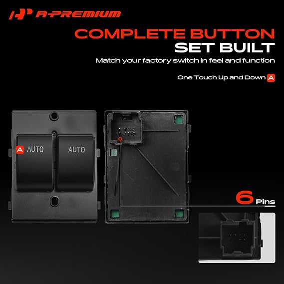A-Premium Front Left Driver Side Power Window Switch