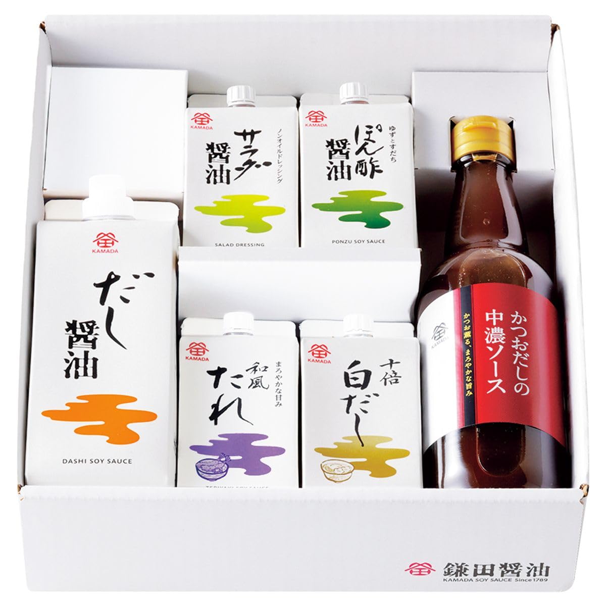 Amazon.co.jp: 鎌田醤油 ギフトセット6種 (だし醤油・かつおだしの中濃