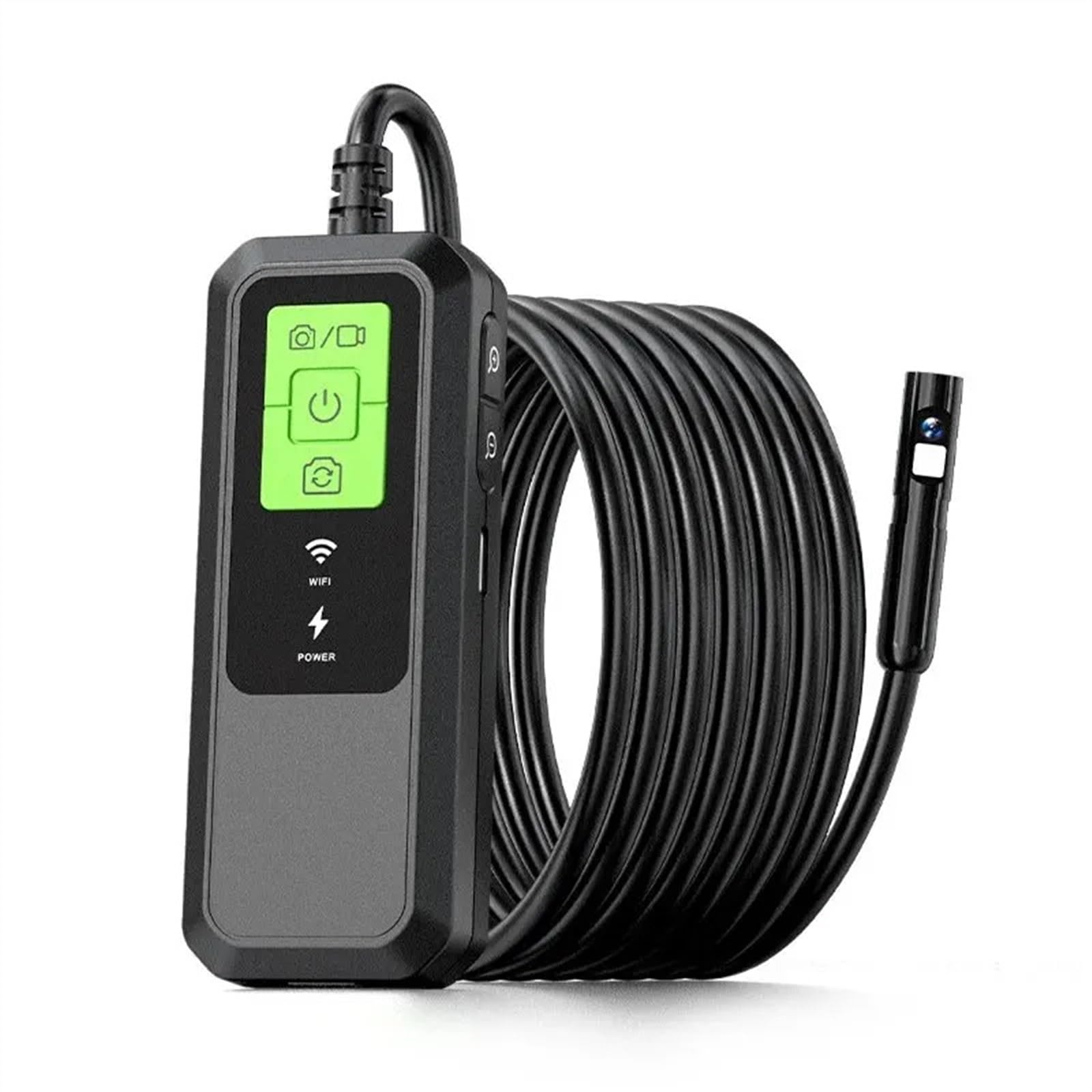 Inspection et analyse Caméra d'inspection endoscopique WiFi à double objectif, étanche, for tuyau serpent, Endoscope industriel sans fil (Size : 1m, Color : Dual lens)