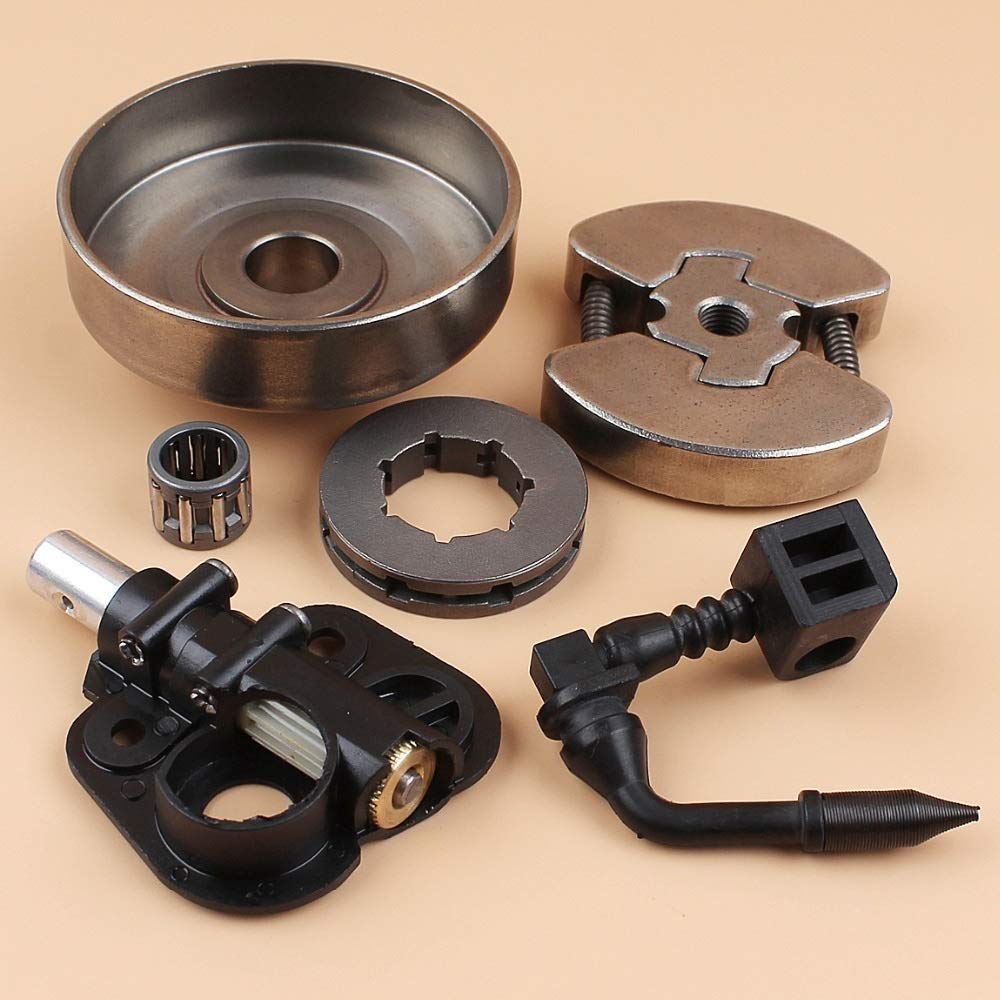 Motor de bomba de aceite de tambor de embrague de piñón de .325 "8T compatible con repuestos de motosierras Partner 350351