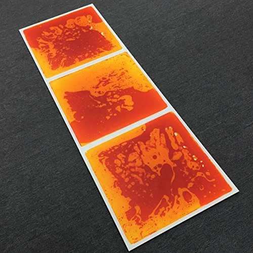 Art3d 1 Packung Liquid Fusion Floor Kinder entwickeln Mattenformen, 30 x 30 cm, gelb-rot