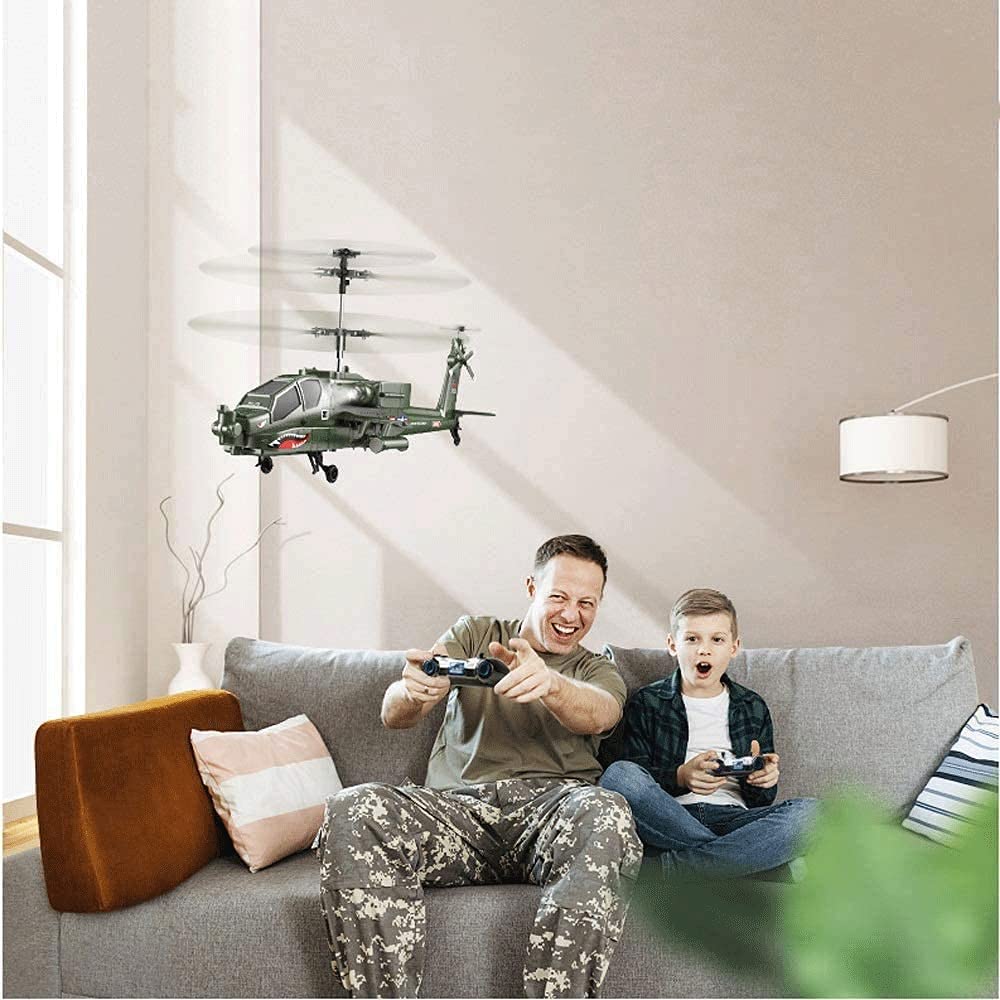 Aereo RC Elicottero RC Militare Imitato, Caccia RC, Drone Giocattolo Aereo RC a 3,5 Canali, Stabilizzatore Giroscopico, Regalo di Natale ad Alta E Bassa velocità per Bambini