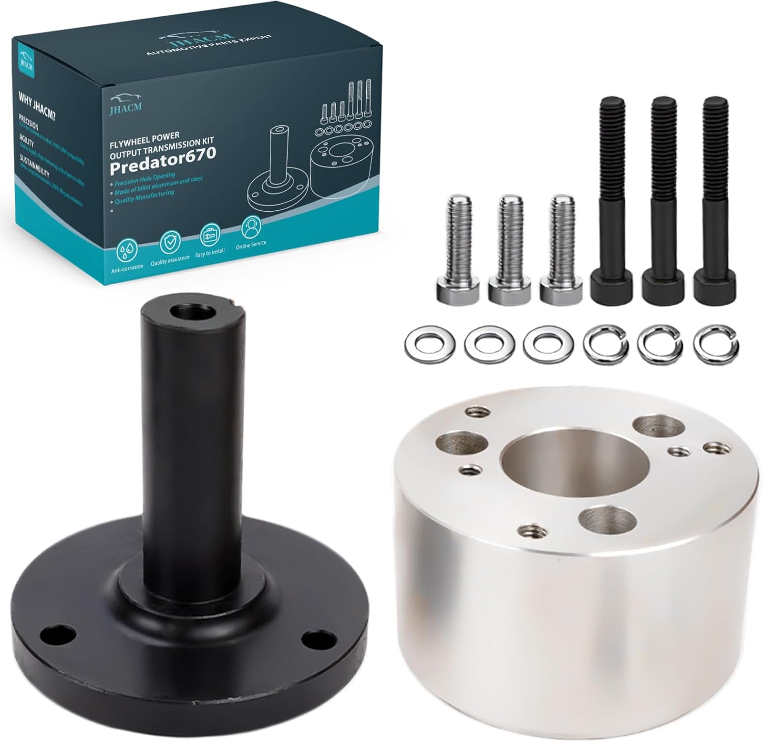 Flywheel PTO Drive Kit V-Twin Engine Adapter Coupler Universal Flywheel for Predator 670 Flywheel